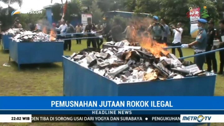 Bea Cukai Jatim Musnahkan Rokok Ilegal Senilai Rp9,7 Miliar