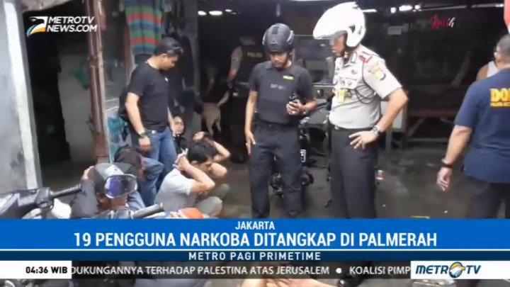 19 Pengguna Narkoba di Palmerah Ditangkap