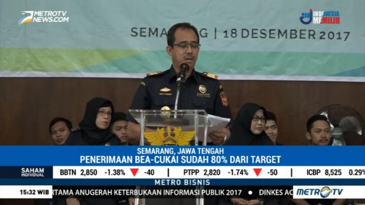 Penerimaan Bea Cukai 2017 Sudah 80 Persen dari Target