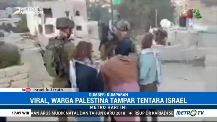 Tampar Tentara Israel, Video Perempuan Palestina Viral di Medsos