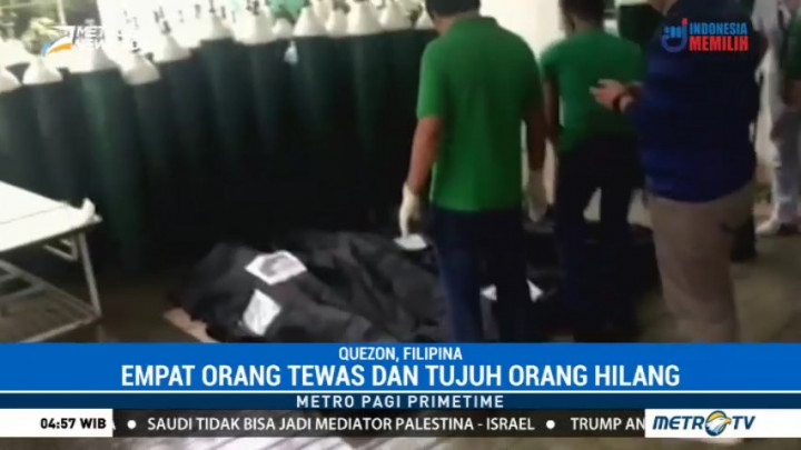 Kapal Feri Filipina Terbalik, Empat Tewas