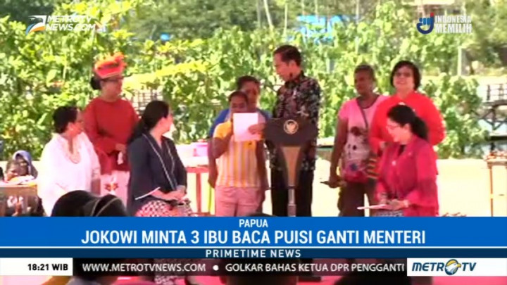 Ketika Jokowi Minta Mama-mama Papua Bacakan Puisi