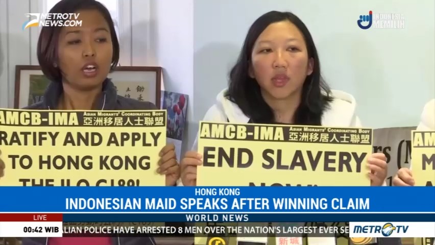 Indonesian Maid Speaks After Winning Claim