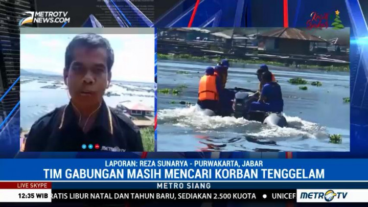 Pencarian Korban Kapal Tenggelam di Waduk Cirata Masih Dilakukan