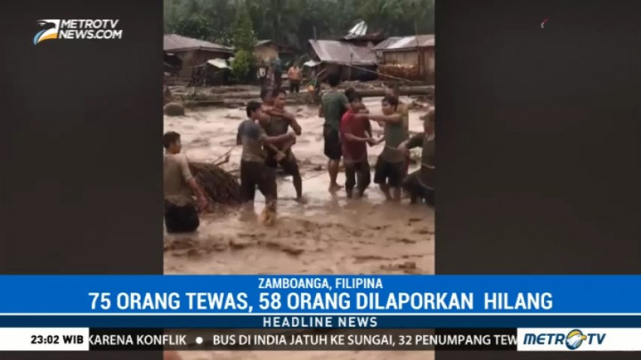 Badai Landa Filipina, 75 Orang Tewas