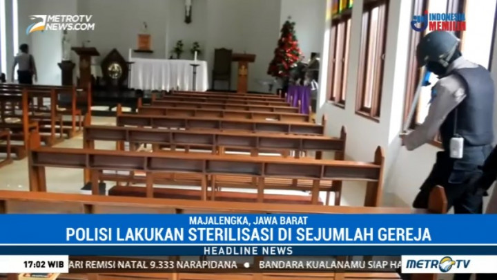 Jelang Misa Natal, Polisi Sterilisasi Sejumlah Gereja di Majalengka