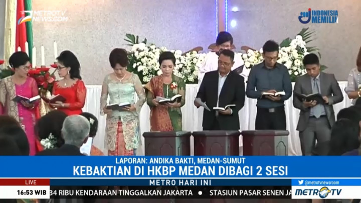 Misa Natal di HKBP Medan Dibagi Dua Sesi