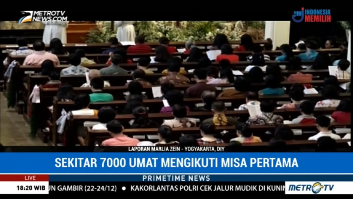 7 Ribu Umat Ikuti Misa Natal di Gereja Santo Antonius Kotabaru