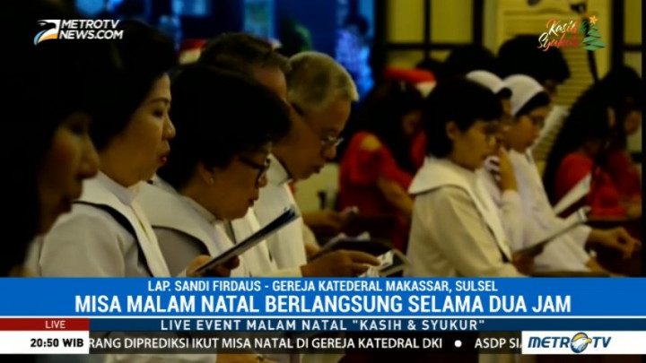 Misa Natal di Gereja Katedral Makassar Berlangsung Khidmat