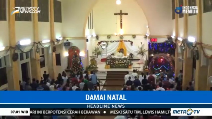 Misa Natal Gereja Katolik Hati Kudus Aceh Berlangsung Khidmat