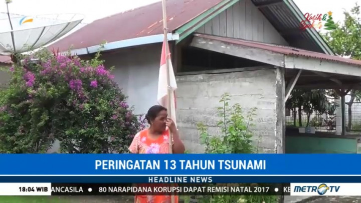 13 Tahun Tsunami Aceh, Warga Mulai Kibarkan Bendera Setengah Tiang