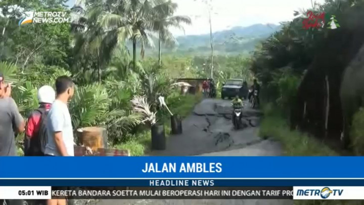 Jalur Alternatif Penghubung Pekalongan-Banjarnegara Ambles