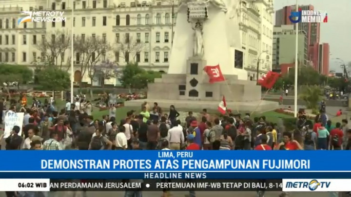 Warga Peru Protes atas Pengampunan Alberto Fujimori