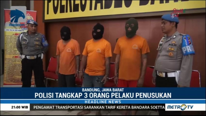 Polisi Tangkap Tiga Pelaku Penusukan Driver Online di Bandung