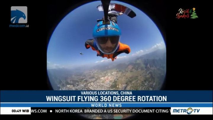 Wingsuit Flying 360 Degree Rotation