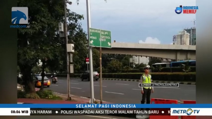 Lengangnya Jalanan Ibukota di Hari Pertama Lebaran Pascalibur Natal