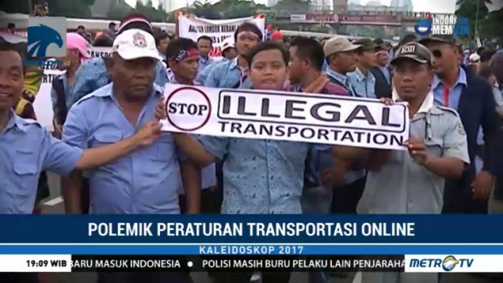 Kaleidoskop Sosial 2017: Polemik Peraturan Transportasi Online