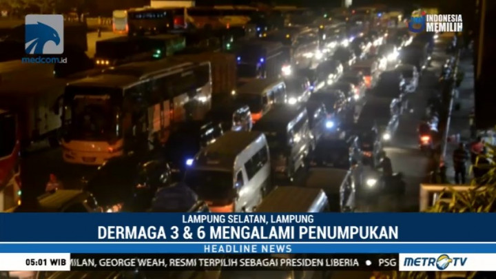 Kendaraan di Pelabuhan Bakauheni Membeludak