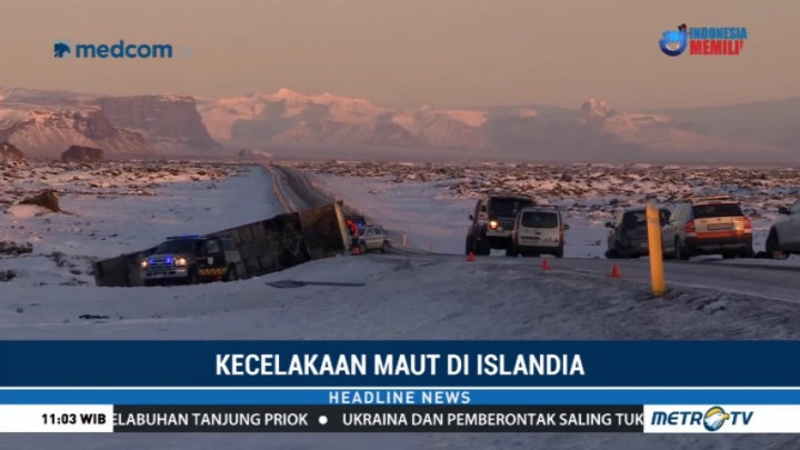 Satu Tewas dan 12 Terluka dalam Kecelakaan Bus Pariwisata di Islandia