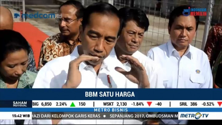 Jokowi Resmikan Penyalur BBM Satu Harga di Pontianak