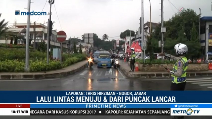Arus Lalin Tujuan Puncak Ramai Lancar