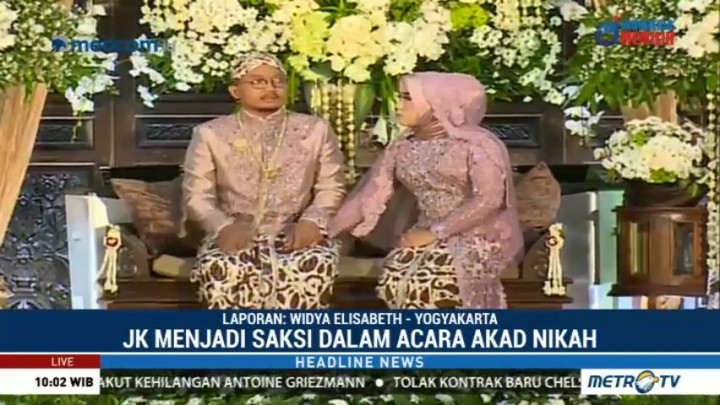 Sejumlah Menteri Kabinet Kerja Hadiri Resepsi Pernikahan Putri Mensesneg