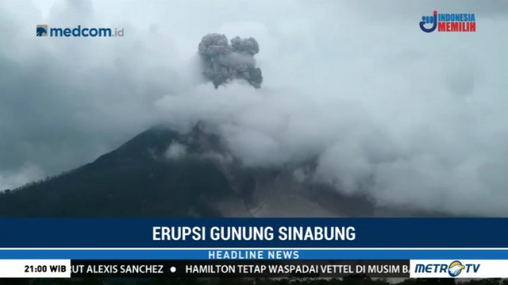 Hari Ini, Gunung Sinabung Kembali Erupsi