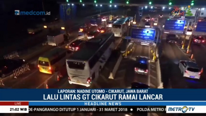 Jumlah Kendaraan yang Melintas Gerbang Tol Cikarut Menurun