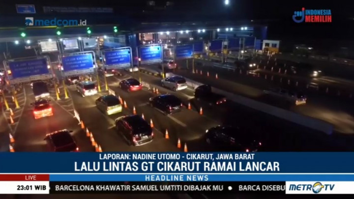62 Ribu Kendaraan Lintasi Gerbang Tol Cikarang Utama Hari Ini