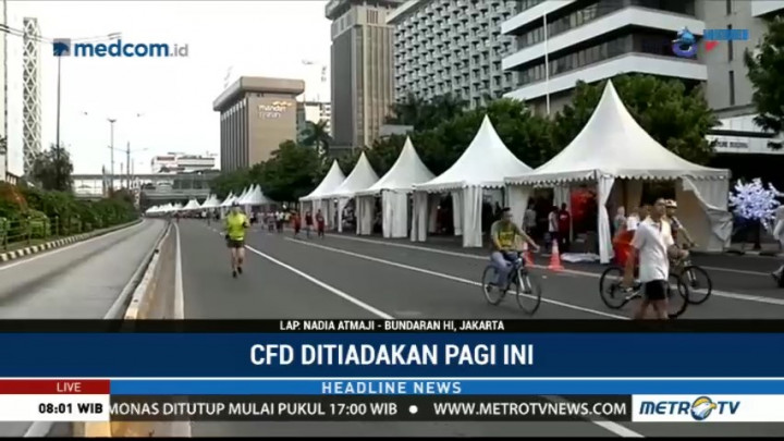 Warga Tetap Berolahraga Meski tak Ada CFD