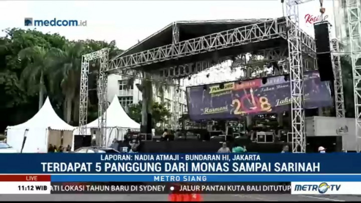 5 Panggung Hiburan Disiapkan di Sepanjang Monas-Sarinah