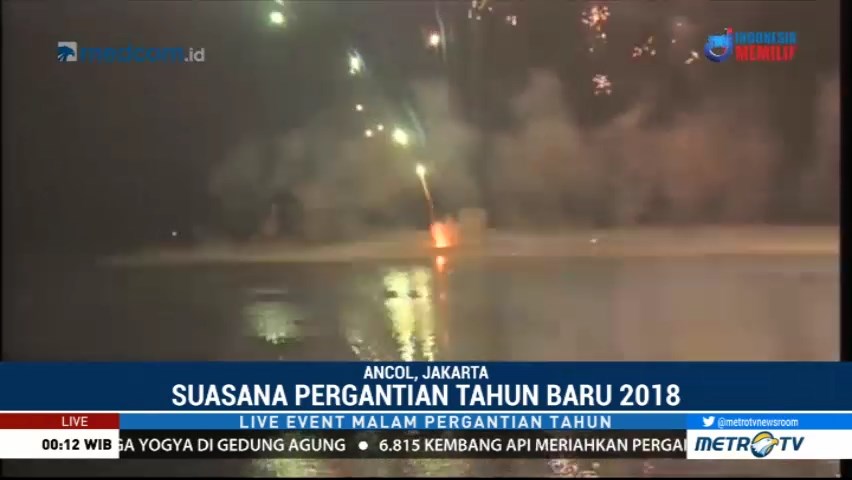 Pesta Kembang Api Sambut Tahun Baru di Ancol