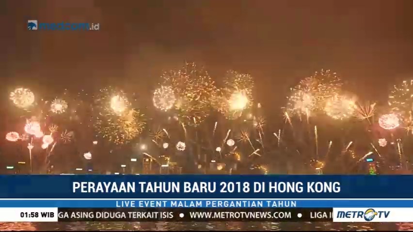 Perayaan Tahun Baru di Hongkong Berlangsung Meriah