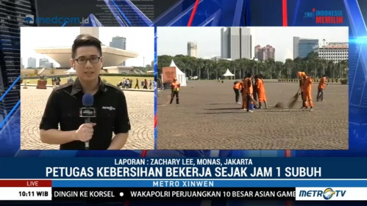 5 Ribu Petugas Kebersihan Dikerahkan di Monas