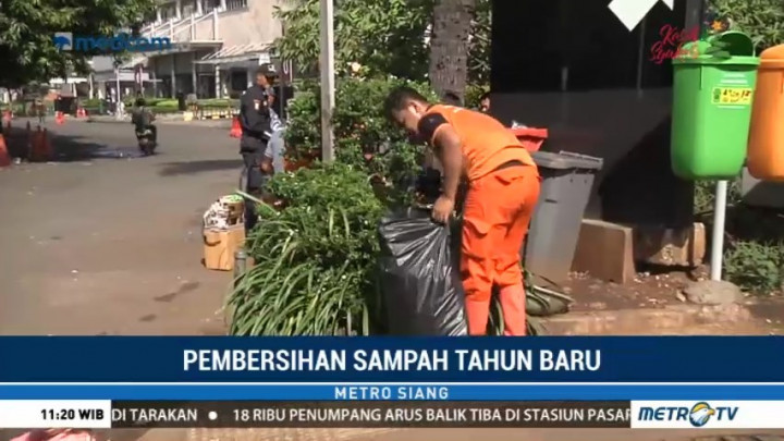 Sampah Sisa Perayaan Tahun Baru di DKI Capai 500 Meter Kubik
