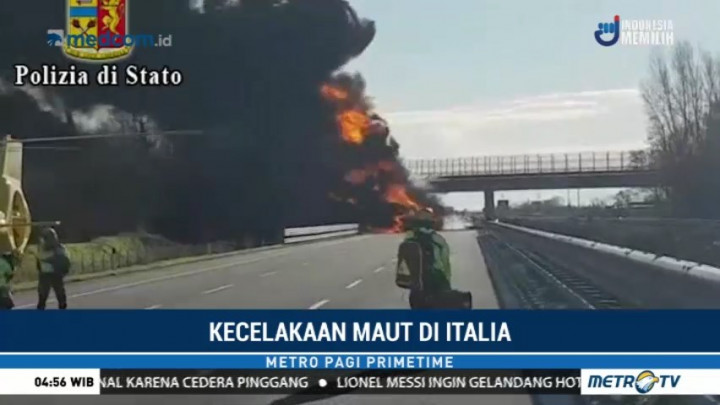 Kecelakaan Maut di Italia, Enam Orang Tewas Terpanggang