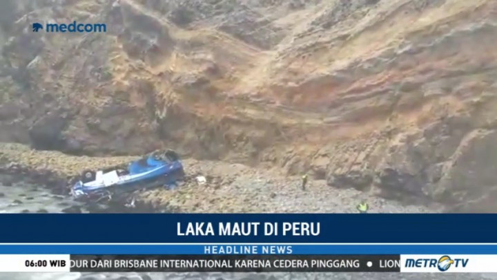 Bus Masuk Jurang di Peru, 30 Orang Tewas