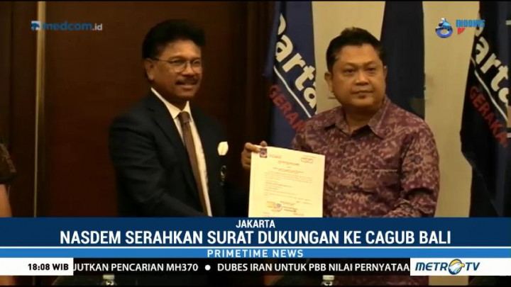 NasDem Serahkan Surat Dukungan untuk Rai Mantra-Sudikerta