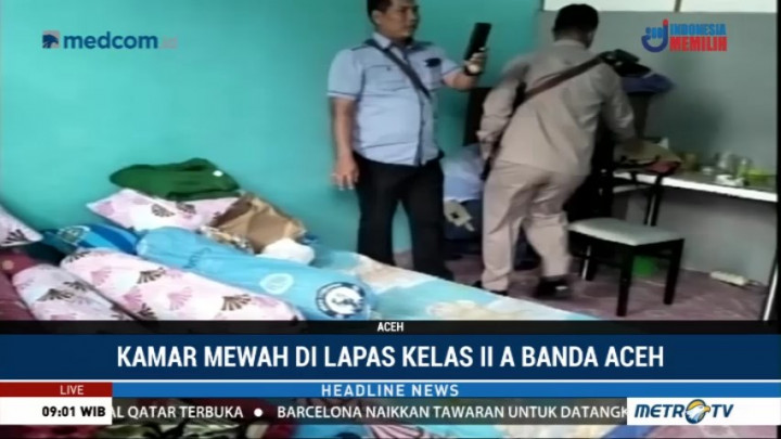 Kamar Milik Napi Dalang Kerusuhan Lapas Banda Aceh Dilengkapi Fasilitas Mewah