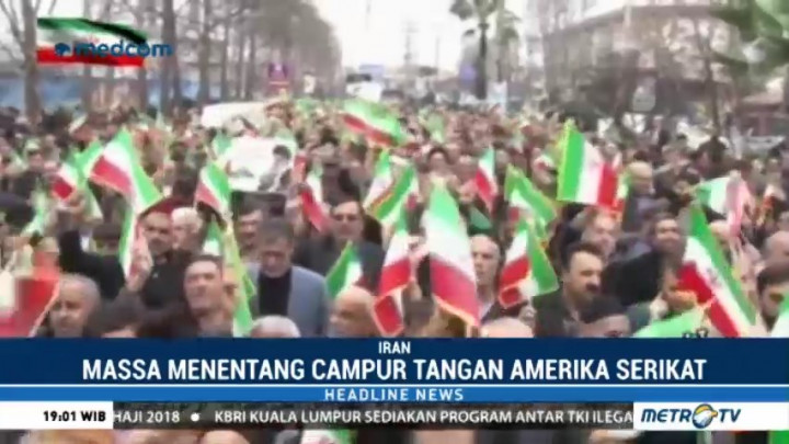 Massa di Iran Menentang Campur Tangan AS