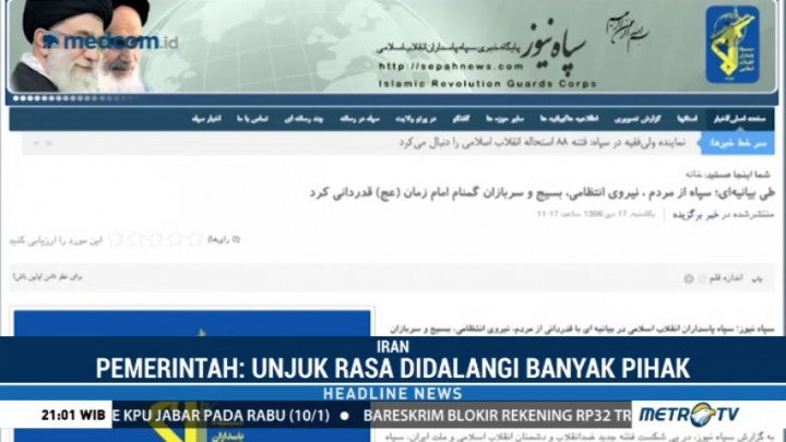 Garda Revolusi Iran Klaim Demo Anti Pemerintah Telah Berakhir