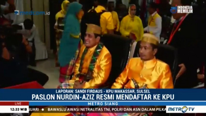 Ketum Golkar Dampingi Nurdin Halid-Aziz Daftar Pilgub di KPU Sulsel