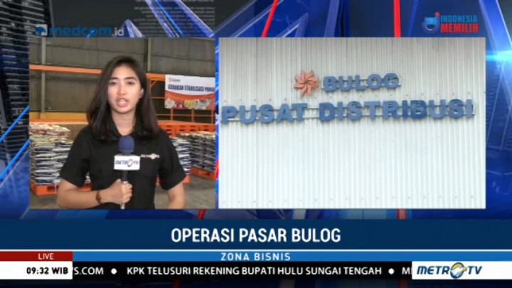 Perum Bulog Kirim 20 Ribu Ton Beras untuk Operasi Pasar