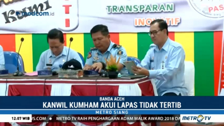 Kakanwil Kemenkumham Akui Lapas Kelas IIA Banda Aceh Tak Tertib