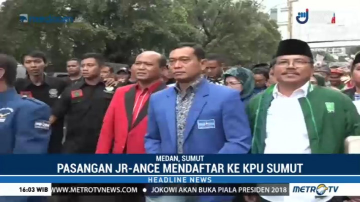 JR Saragih-Ance Mendaftar ke KPU Sumut