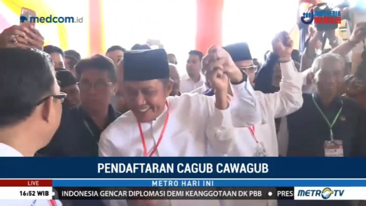 Pasangan Herman Deru-Mawardi Yahya Mendaftar ke KPU Sumsel