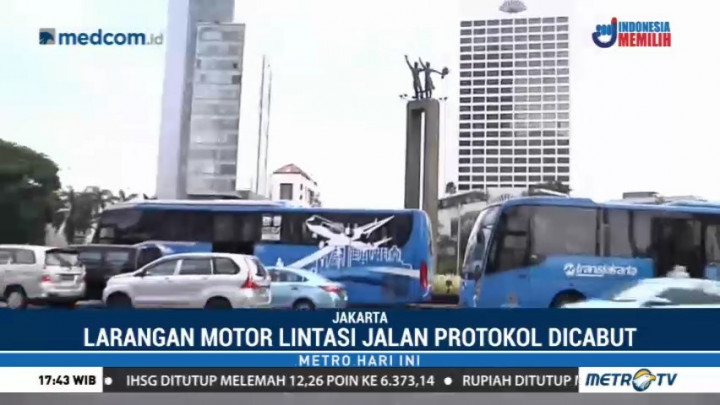 Larangan Motor Lintasi Jalan Thamrin Dicabut