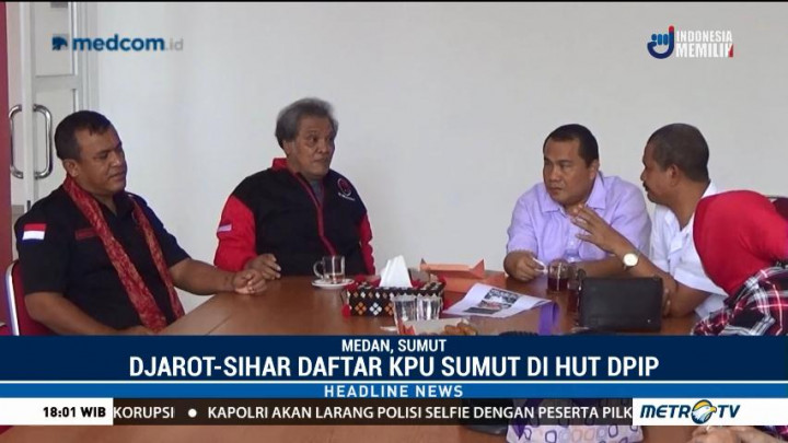 Djarot-Sihar Daftar ke KPU Sumut Besok