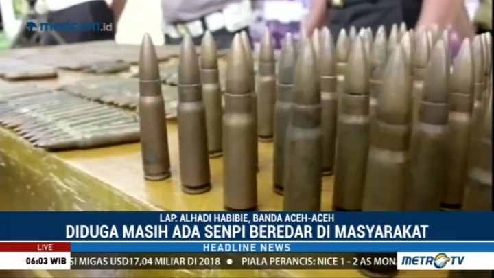 Polres Aceh Utara Musnahkan 11 Senpi dan 1.554 Amunisi Ilegal