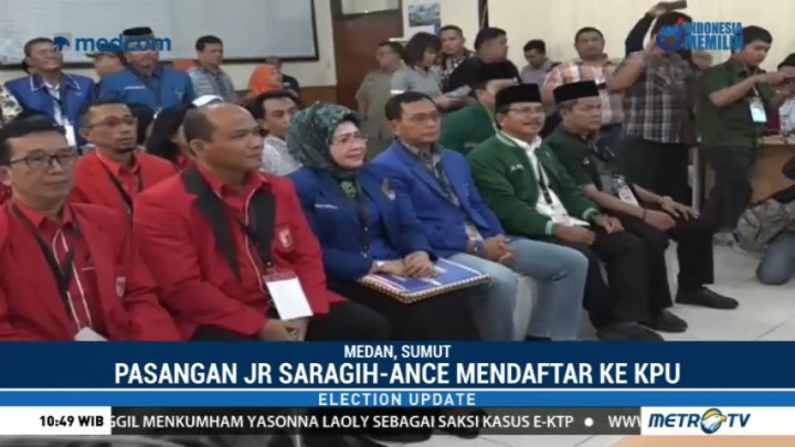JR Saragih-Ance Selian Mendaftar ke KPU Sumut